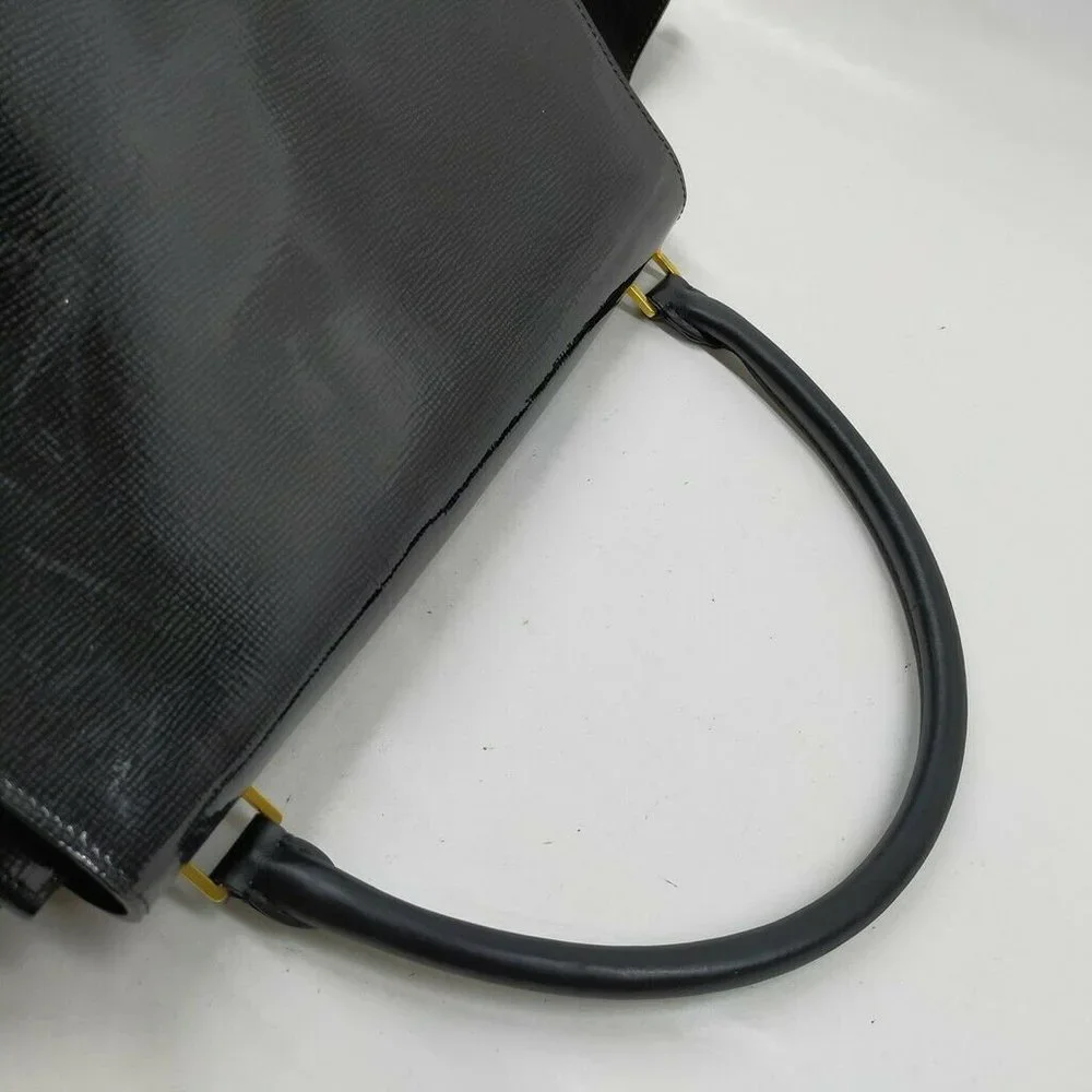 AUTHENTIC CELINE Hand Bag Black Enamel - Picture 4 of 11